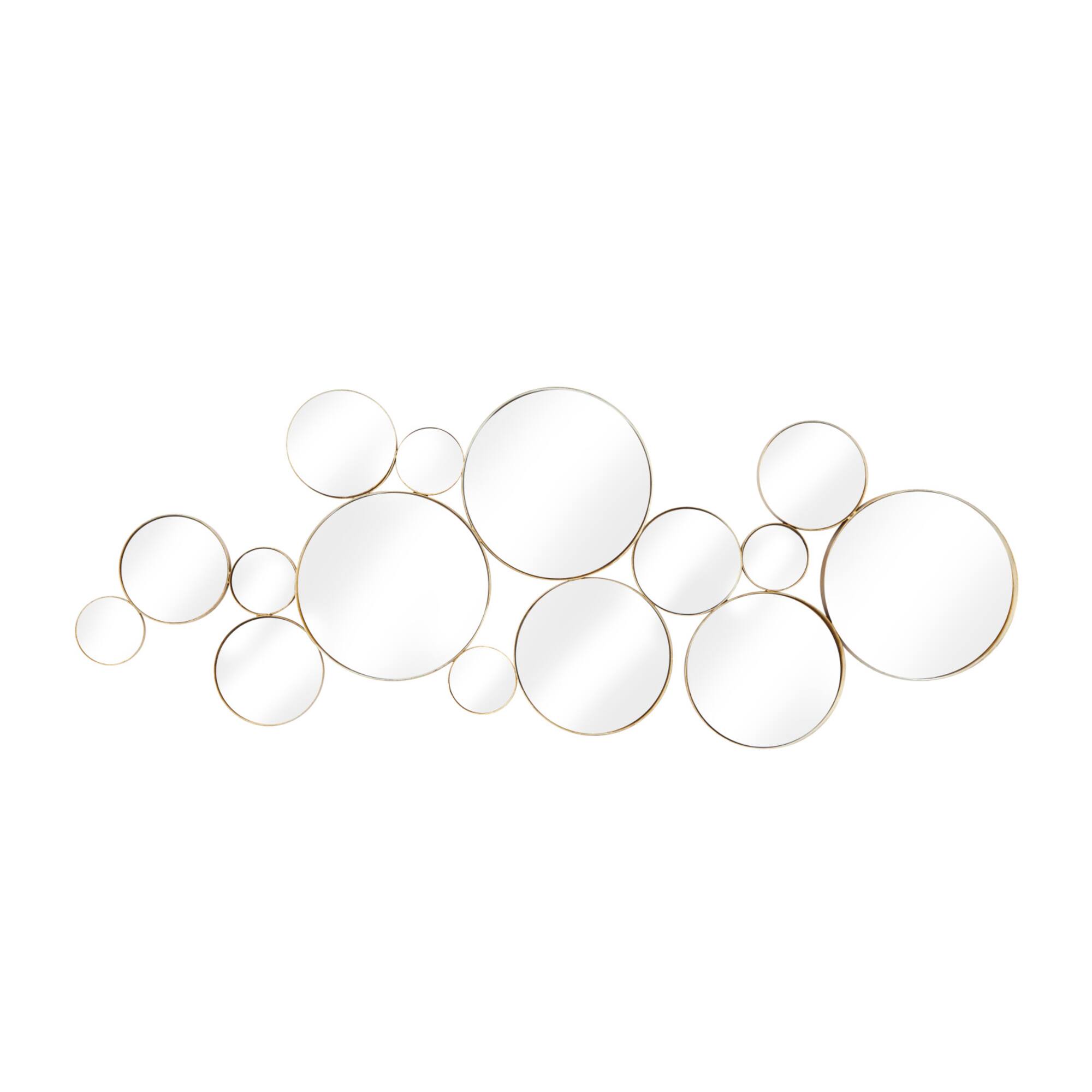 CosmoLiving by Cosmopolitan Gold Metal Modern Wall Mirror, 21" x 54"